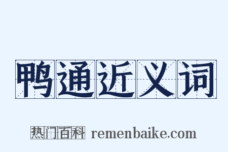 鸭通近义词是什么意思的图片